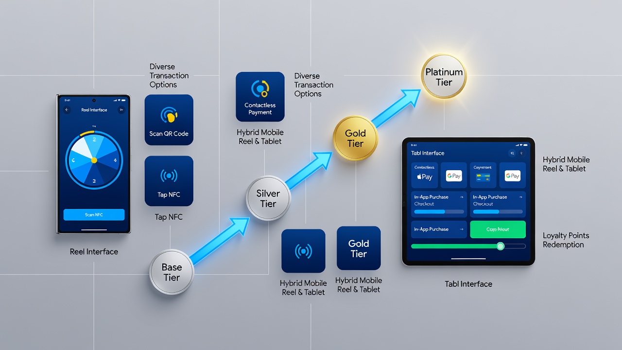 Analyse von Transaktionsflüssen und Loyalitätsstufen in mobilen Hybrid-Casino-Umgebungen mit Walzen und Tischen