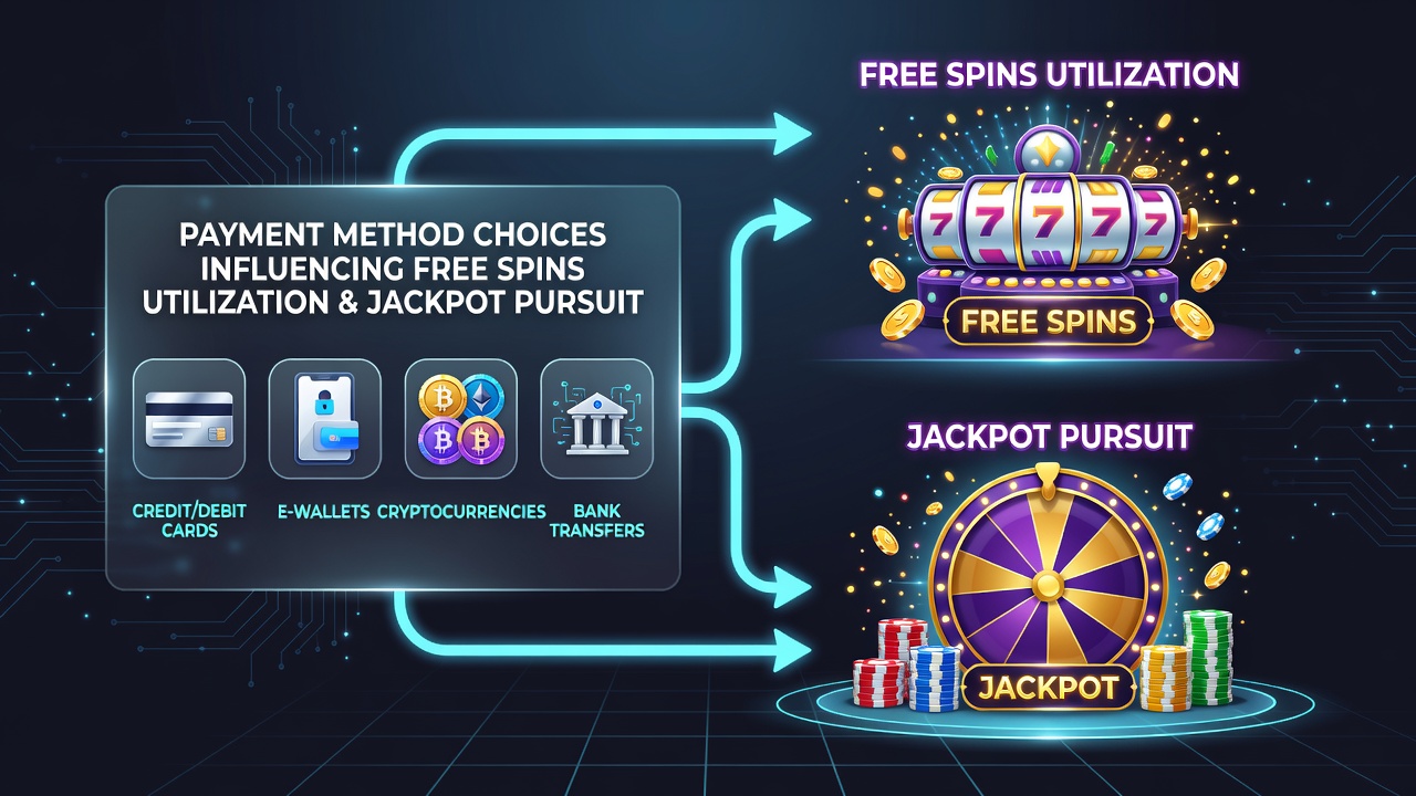 Mobile Casino-Schnittstelle mit Zahlungsoptionen, Freispielen und Jackpot-Anzeigen